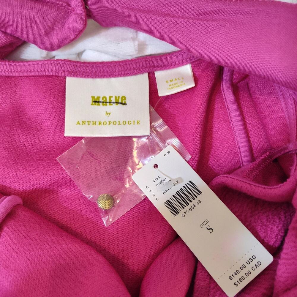 Anthropologie Maeve Dress Small Pink Twist Cutout Open Back Fit Flare $140 NWT - Picture 11 of 16